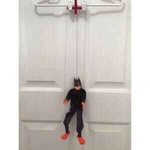 BATMAN MARIONETTE VINTAGE STRING PUPPET - Black Shirt, Striped Pants, Red Stick
